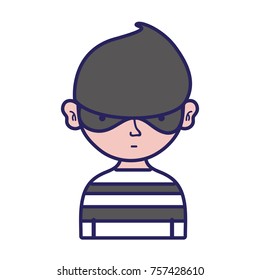 thief criminal with mask and clothes design