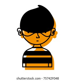 thief criminal with mask and clothes design