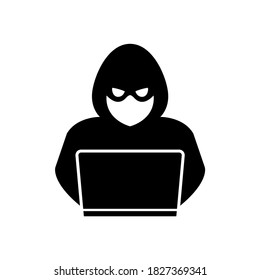 Thief, Criminal, Robber Icon Logo Isolated On White Background