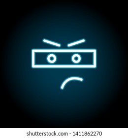 thief, face neon icon. Simple thin line, outline vector of Emotion icons for UI and UX, website or mobile application