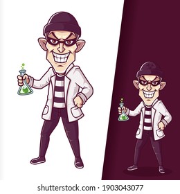 Thief Funny Cartoon Characters Illustration