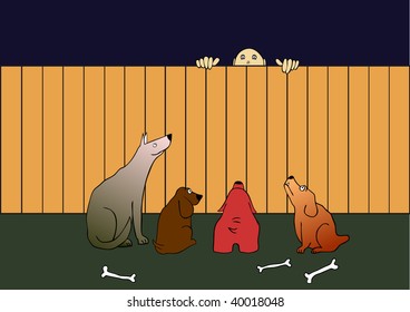 thief and guard dogs - at the bad time on the bad place