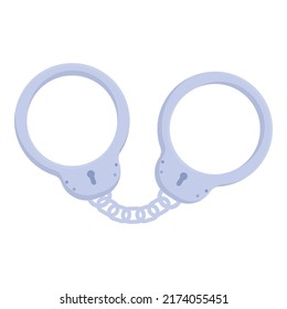 Thief handcuff icon cartoon vector. Police arrest. Criminal lock