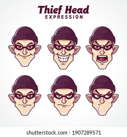 Thief Head Expression Set Emoticon