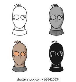 Thief icon in cartoon style isolated on white background. Crime symbol stock vector illustration.