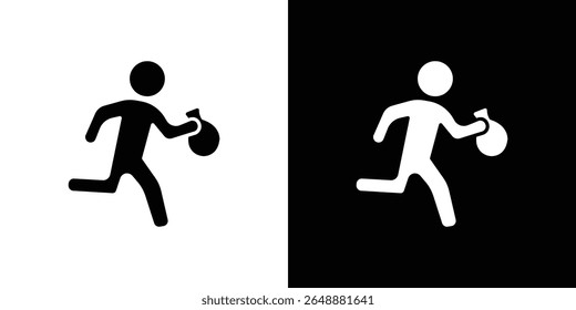 Thief icon of a flat style vector