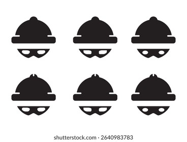 Thief icon illustration design, flat thief symbol vector