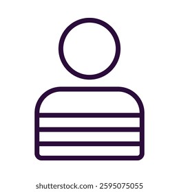 Thief icon illustration in line style. Perfect for website mobile app presentation. Suitable for any user interface and user experience