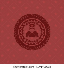 thief icon inside badge with red background