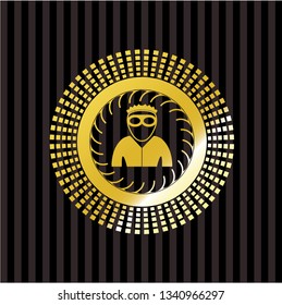 thief icon inside gold shiny emblem