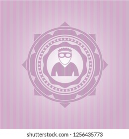 thief icon inside pink emblem