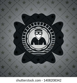 thief icon inside retro style black emblem