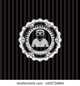 thief icon inside silver badge