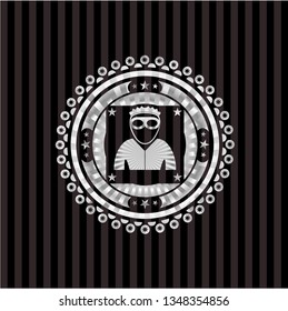 thief icon inside silvery badge