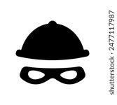 Thief icon isolated on white background.