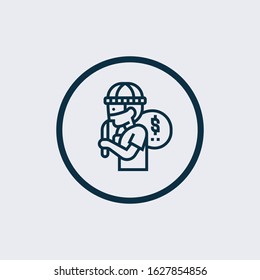 thief icon isolated on white background from insurance collection. thief icon trendy and modern thief symbol for logo, web, app, 