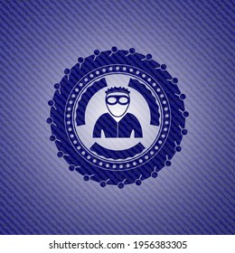 thief icon with jean texture. 