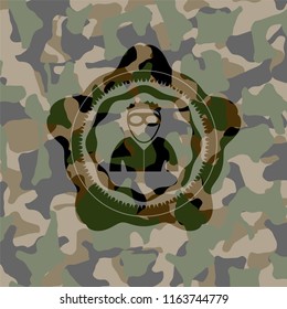 thief icon on camo texture