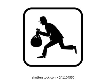 Thief icon on white background