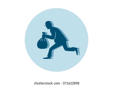 Thief icon on white background