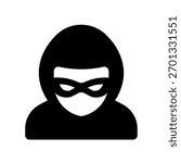 Thief icon. Scammer icon vector