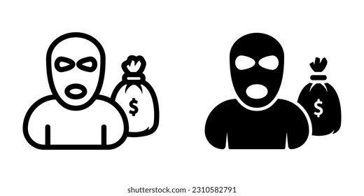 Thief icon. sign for mobile concept and web design. vector illustration