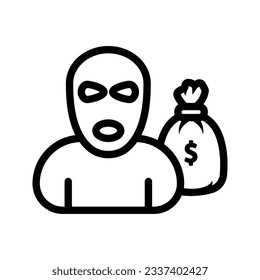 Thief icon. sign for mobile concept and web design. vector illustration