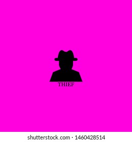 thief icon sign signifier vector