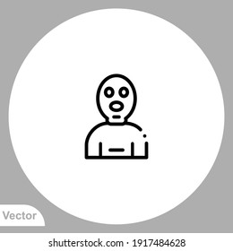 Thief icon sign vector,Symbol, logo illustration for web and mobile
