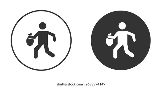 Dieb-Symbol, Symbol, Vektorpiktogramm. Einfache Elementgrafik.