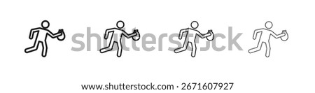 Thief icon vector illustration, line design icon. Editable strokes.