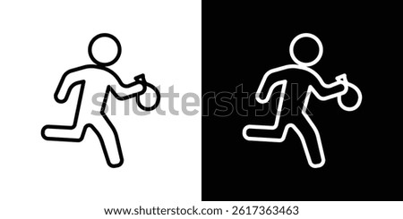 Thief icon. vector illustration, pictogram isolated. editable