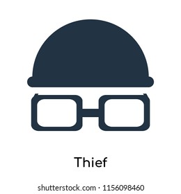 Thief icon vector isolated on white background, Thief transparent sign , symbols or elements in filled style