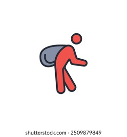 thief icon. vector.Editable stroke.linear style sign for use web design,logo.Symbol illustration.
