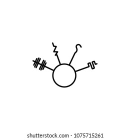 thief key tool icon. Element of crime and punishment for mobile concept and web apps icon. Thin line icon for website design and development, app development. Premium icon on white background