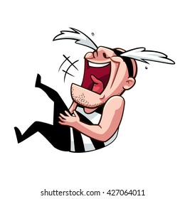 Thief are laugh, vector art and illustration.