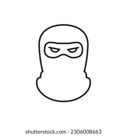 Icono de línea de ladrón, hacker, vector de logotipo de intrusos
