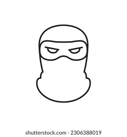 Thief line icon, hacker, intruders logo vector