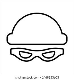 Thief line icon, logo isolated on white background