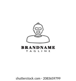 Dieb-Logo-Cartoon-Design-Symbol moderne Vektorgrafik