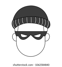 Thief man cartoon