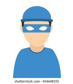 thief man character icon vector isolated graphic