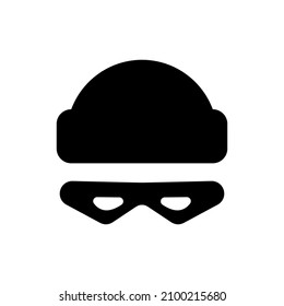 Thief mask and hat isolated. vector illustration