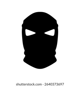 Thief mask silhouette vector flat illustration design.