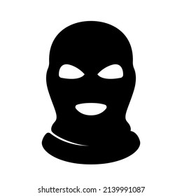 thief mask vector illustration robber face mask Flat Logo Icon Clipart