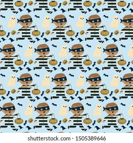 thief pattern background design, pattern background design.