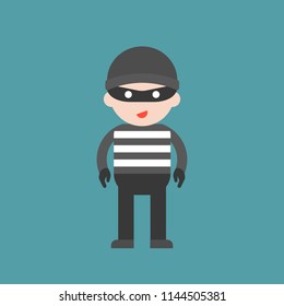 thief, people occupation set, flat design