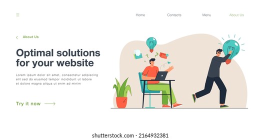 Thief or pirate stealing creative idea from man in library. Infringement of copyright, content theft flat vector illustration. Copyright, content piracy, plagiarism concept for banner, website design