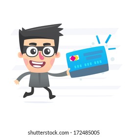 Thief with plastic card
