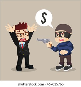 thief robbing a businessman